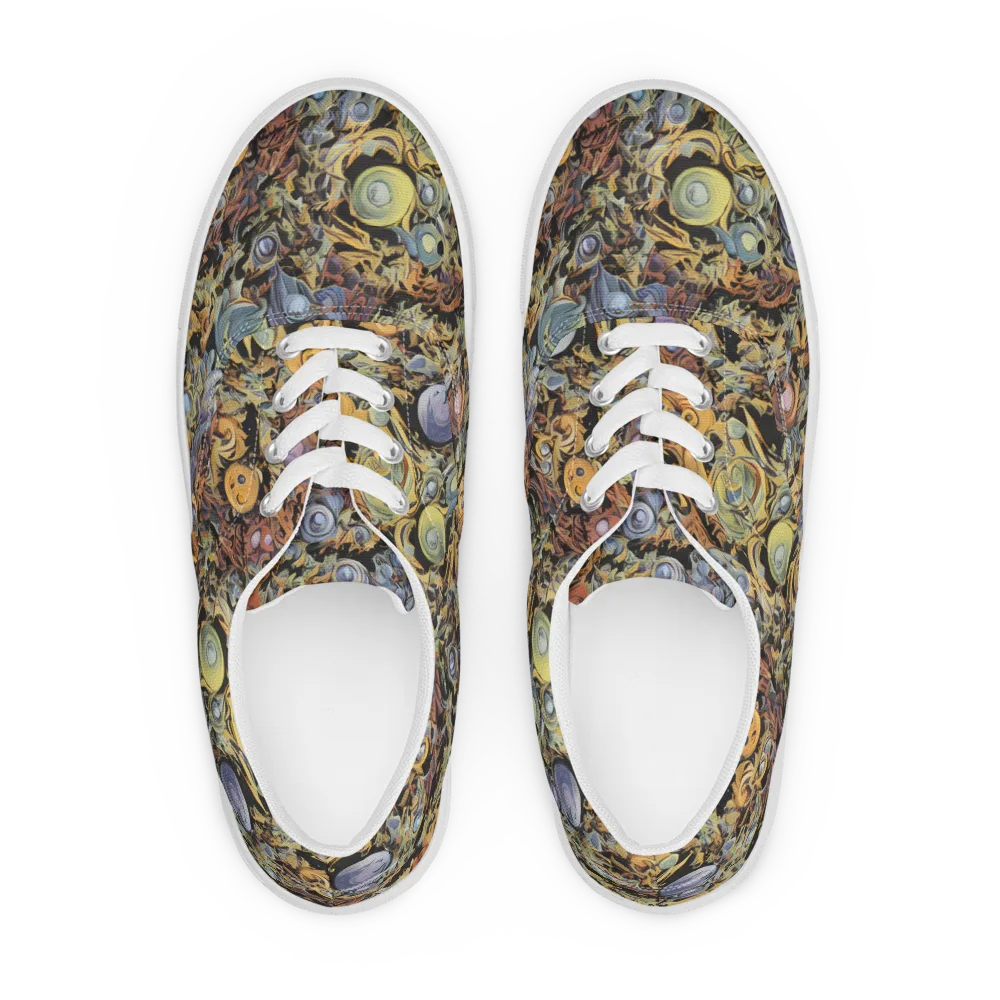 Mineral Maelstrom on Men's Lace-Up Canvas Shoes — Front
