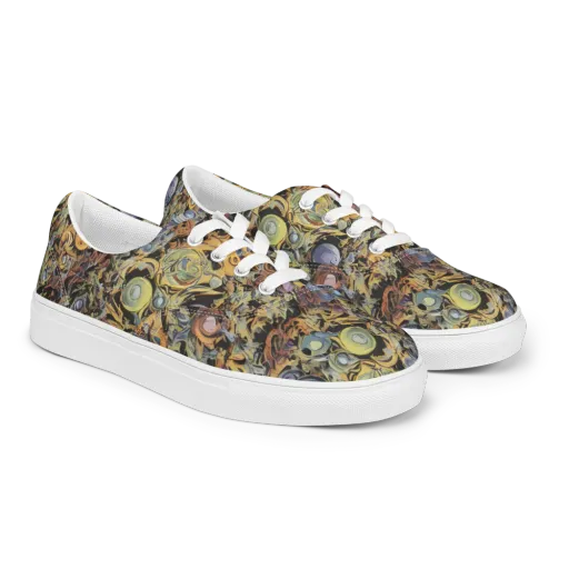 Mineral Maelstrom on a Men's Lace-Up Canvas Shoes