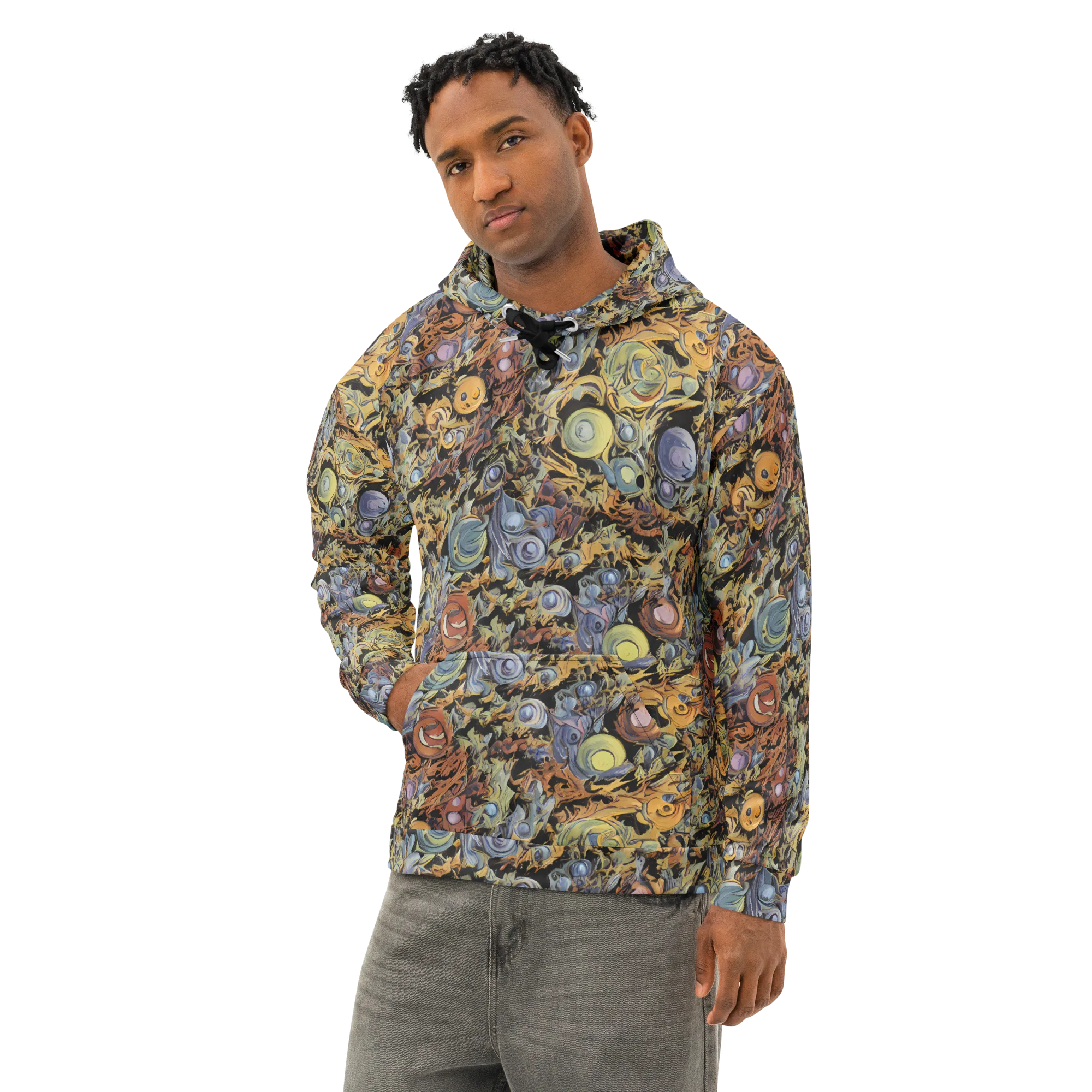 Mineral Maelstrom on Cotton Hoodie — Left Front
