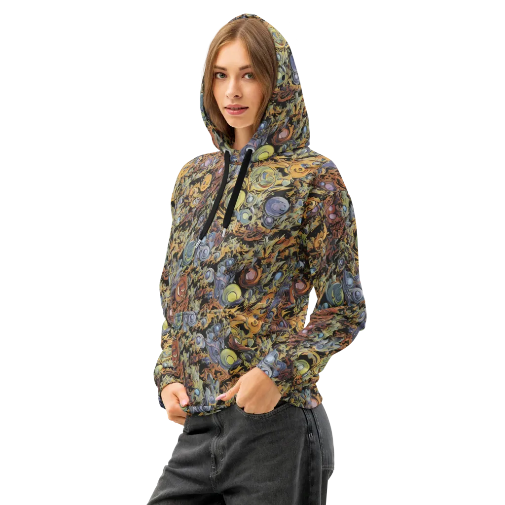 Mineral Maelstrom on Cotton Hoodie — Left Front