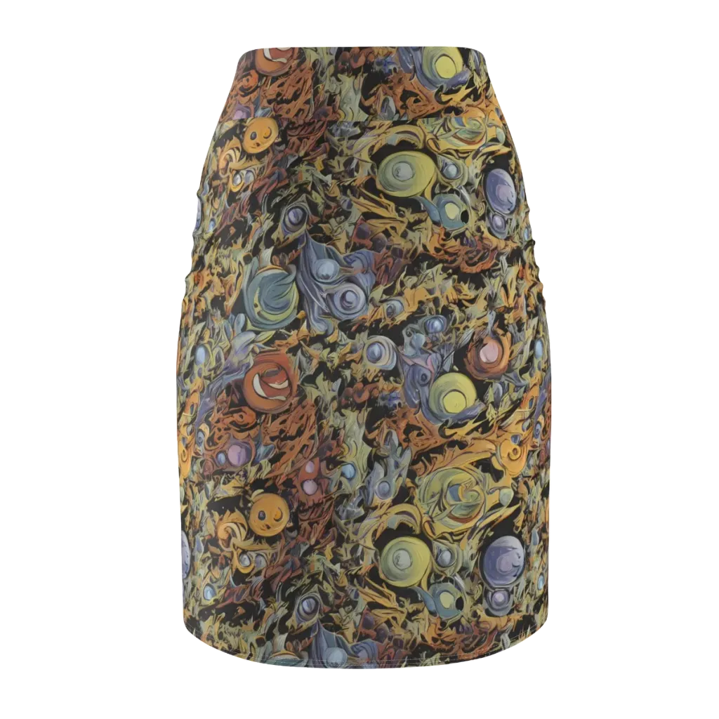 Mineral Maelstrom on Pencil Skirt — Back