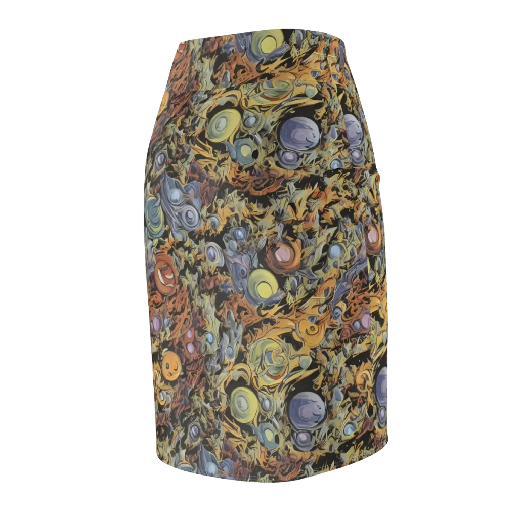 Mineral Maelstrom on Pencil Skirt — Back Side