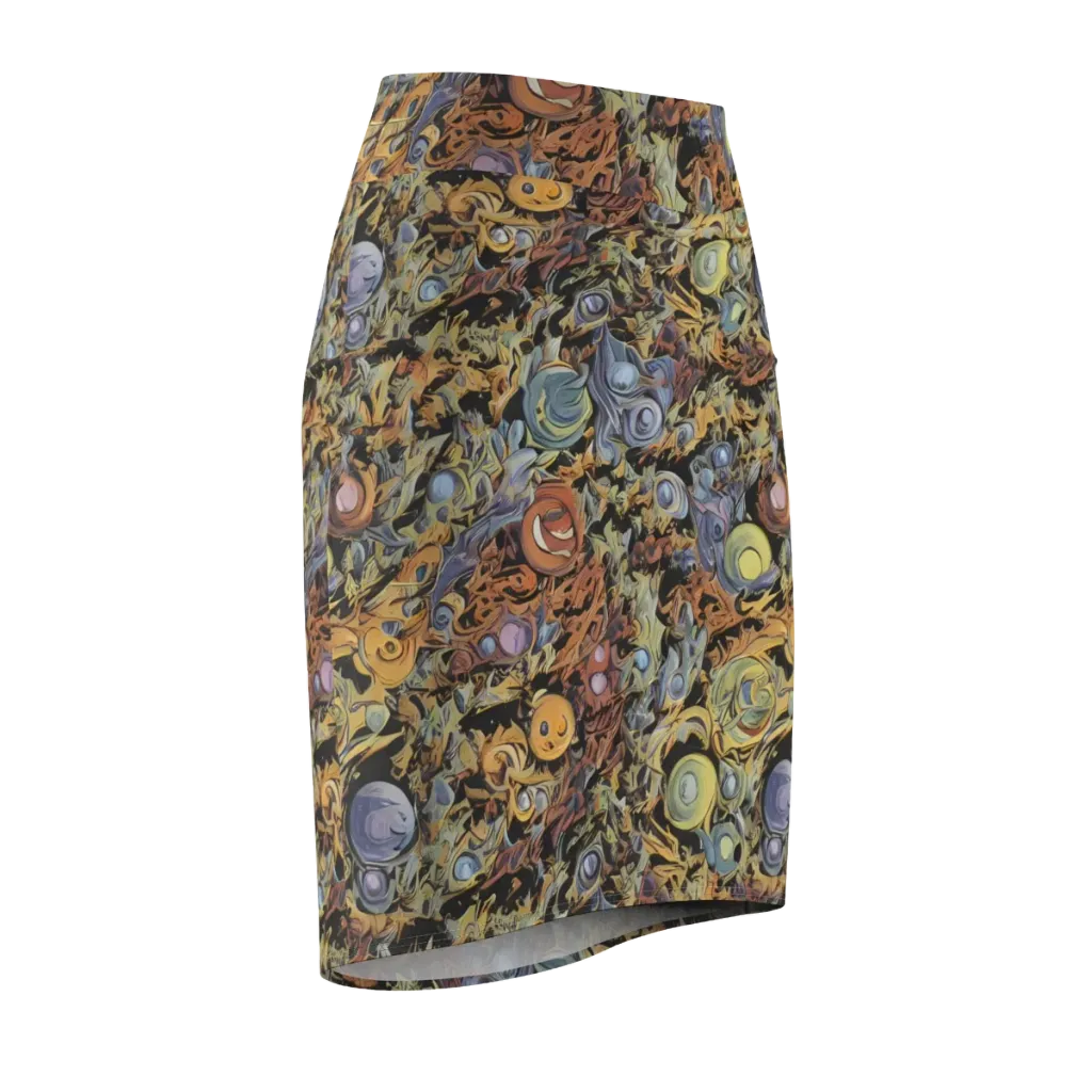 Mineral Maelstrom on Pencil Skirt — Front Side