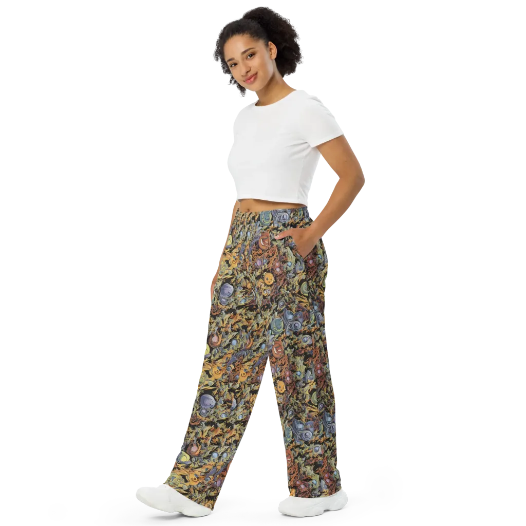 Mineral Maelstrom on Wide-Leg Pants — Left Front