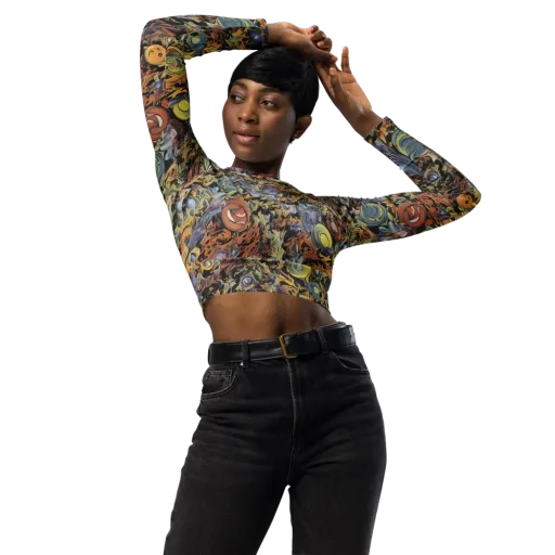 Mineral Maelstrom on a Long Sleeve Crop Top