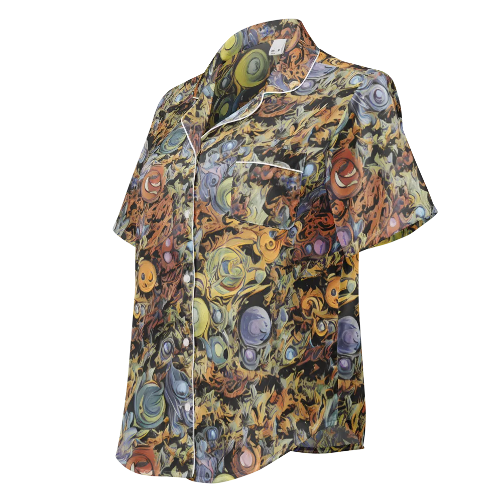 Mineral Maelstrom on Women's Short Sleeve Pajama Top — Left Front