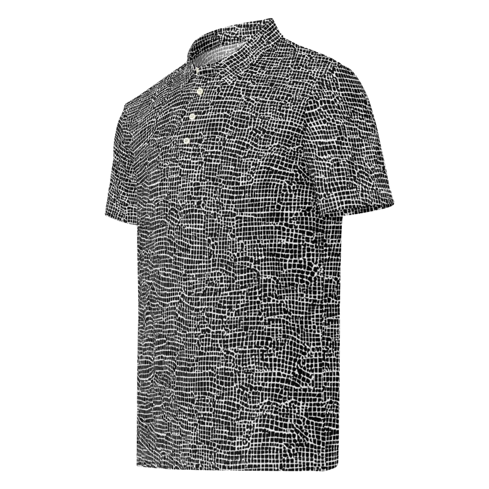 Gridstorm on Men's Slim Fit Polo Shirt — Left Front
