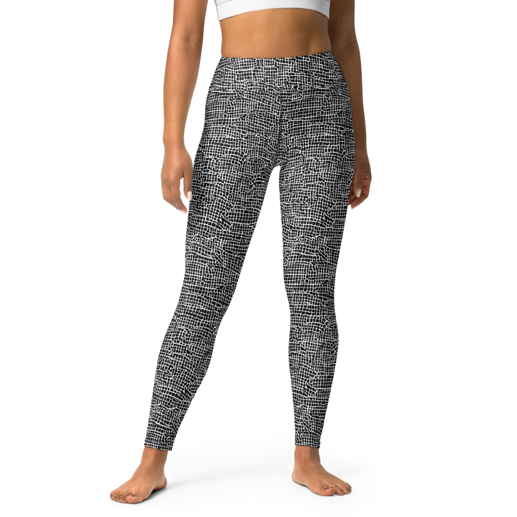 Gridstorm on Yoga Leggings — Front