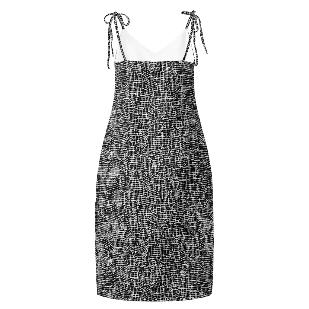 Gridstorm on Slip Dress — Back