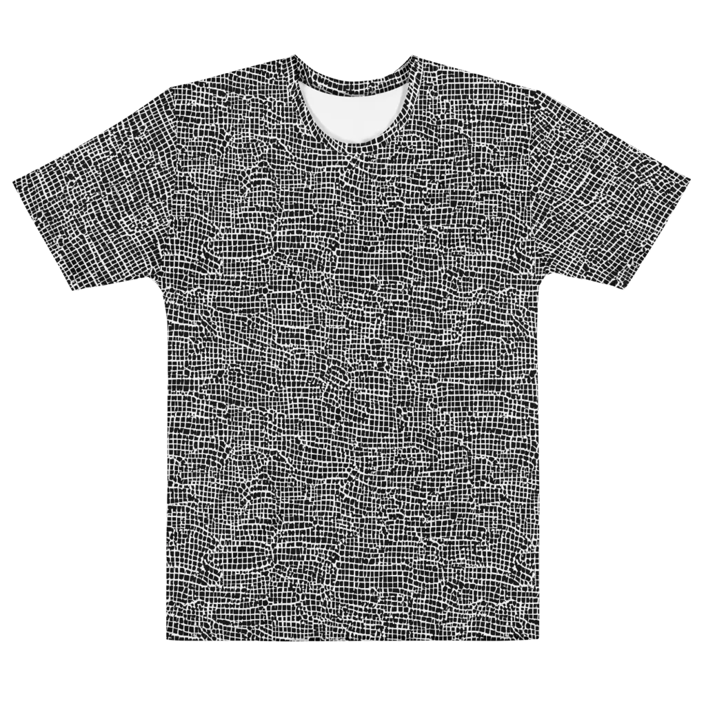 Gridstorm on Men's Cotton Crew Neck T-Shirt — Front