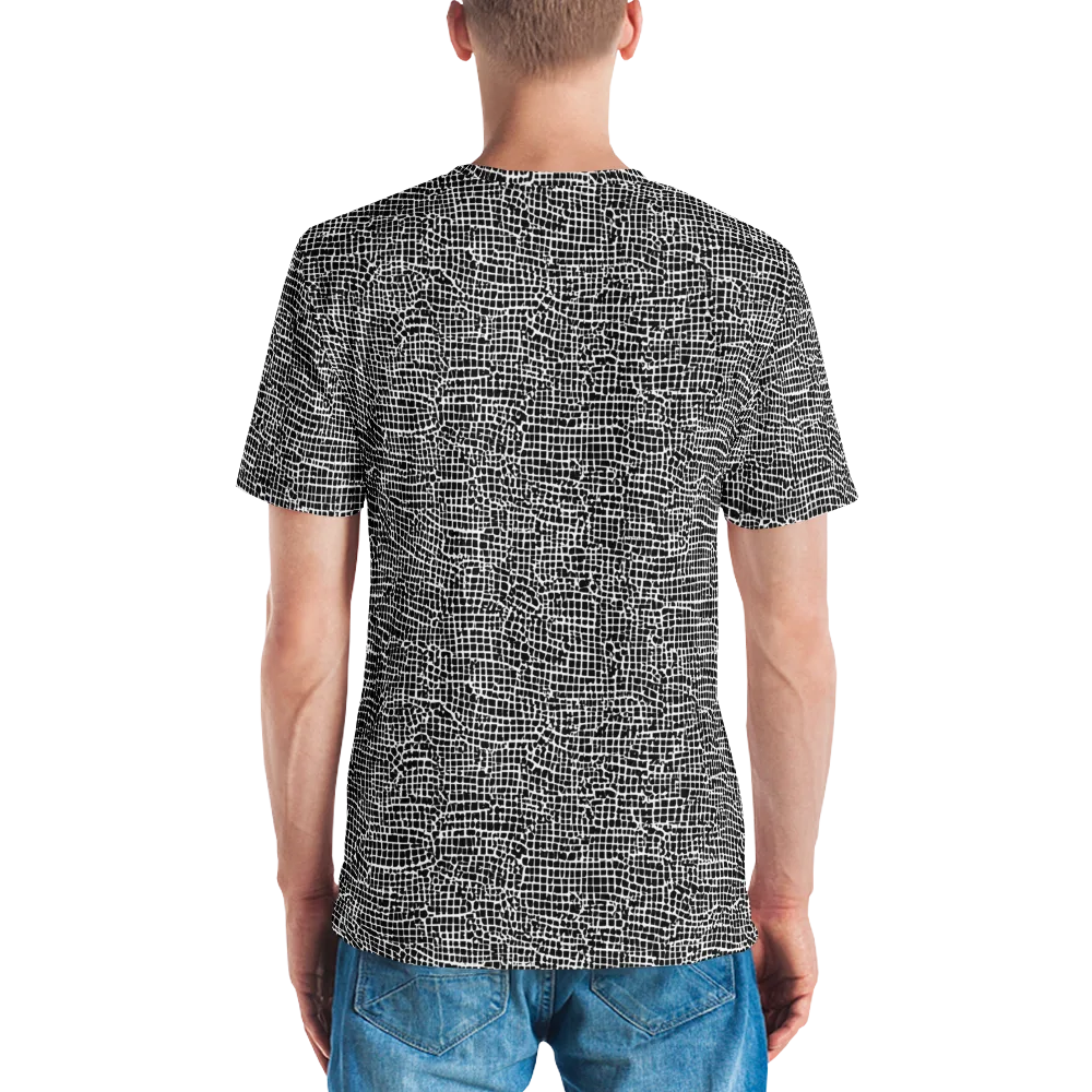 Gridstorm on Men's Crew Neck T-Shirt — Back