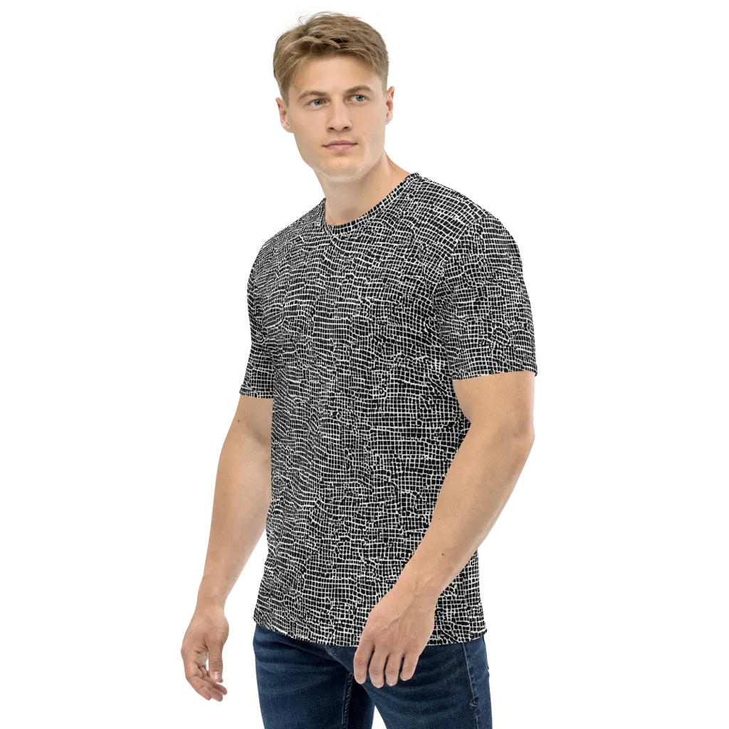 Gridstorm on Men's Crew Neck T-Shirt — Left