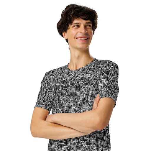 Gridstorm on a Men's Crew Neck T-Shirt