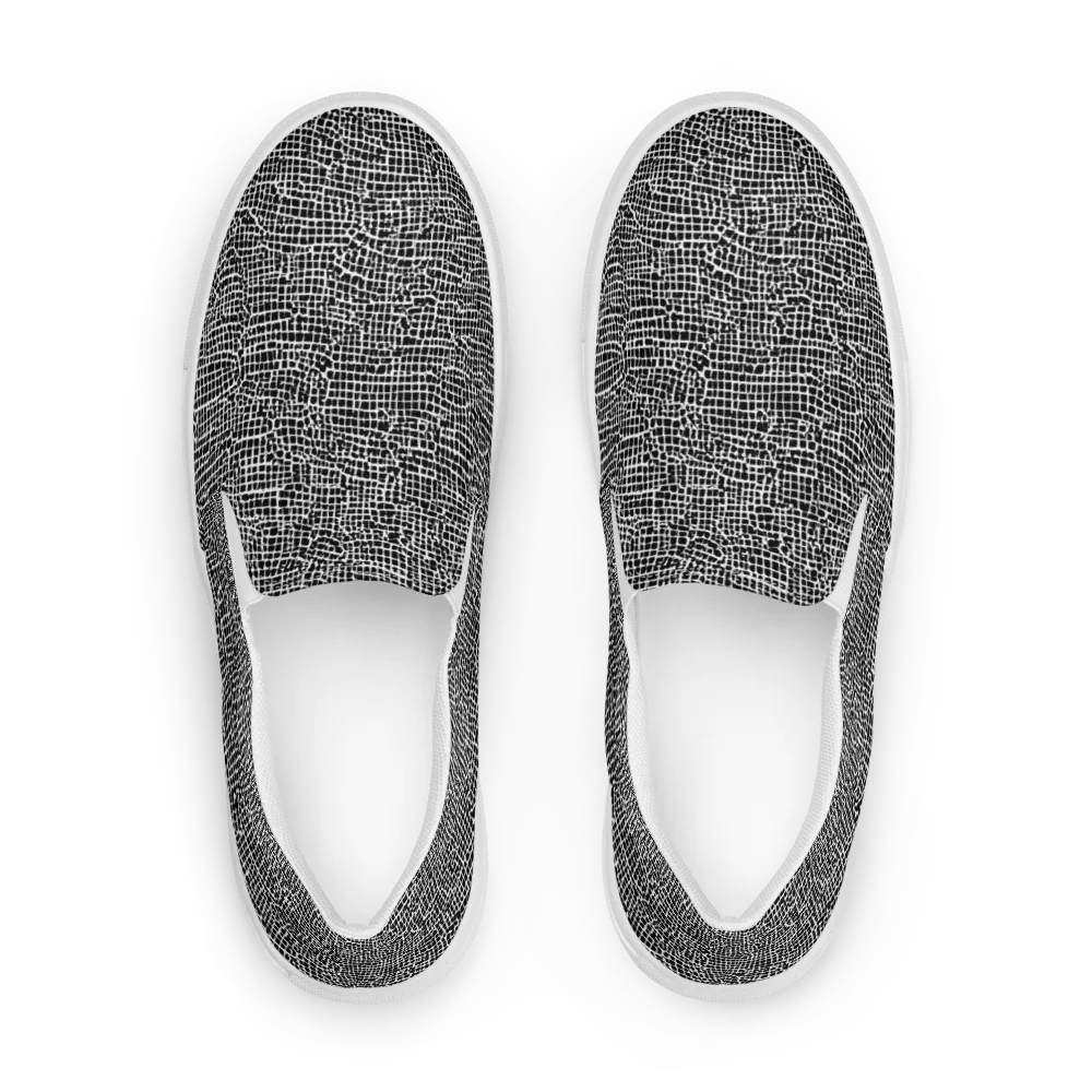 Gridstorm on Women's Slip-On Canvas Shoes — Front