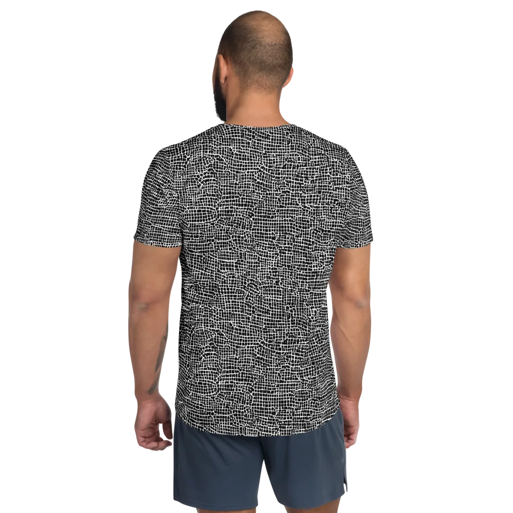 Gridstorm on Men's Athletic T-Shirt — Back