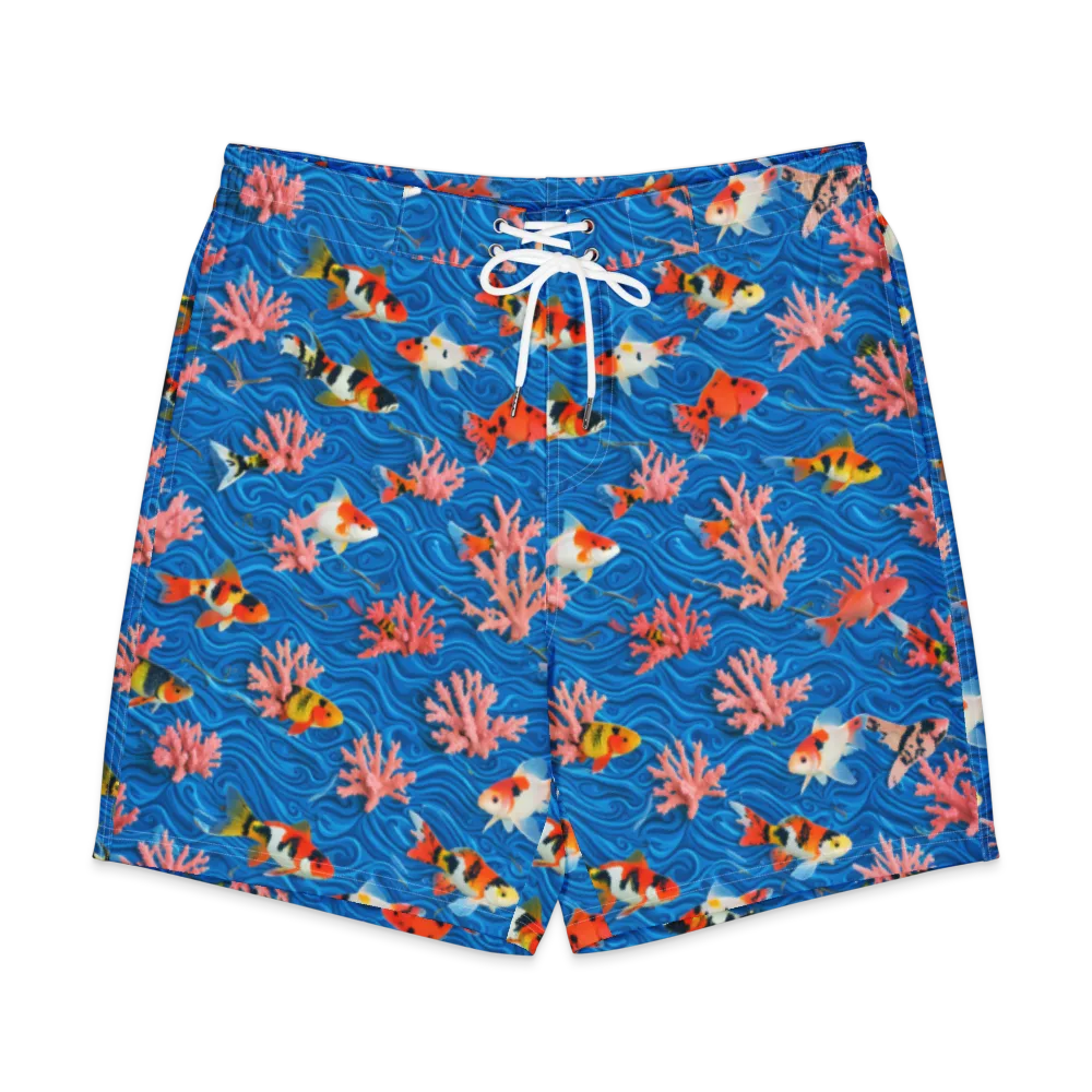 Neon Reef on Men's Board Shorts — Front
