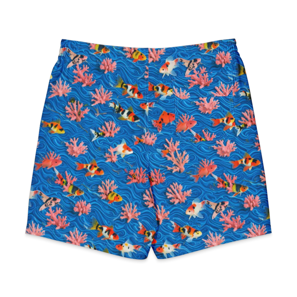 Neon Reef on Men's Board Shorts — Back