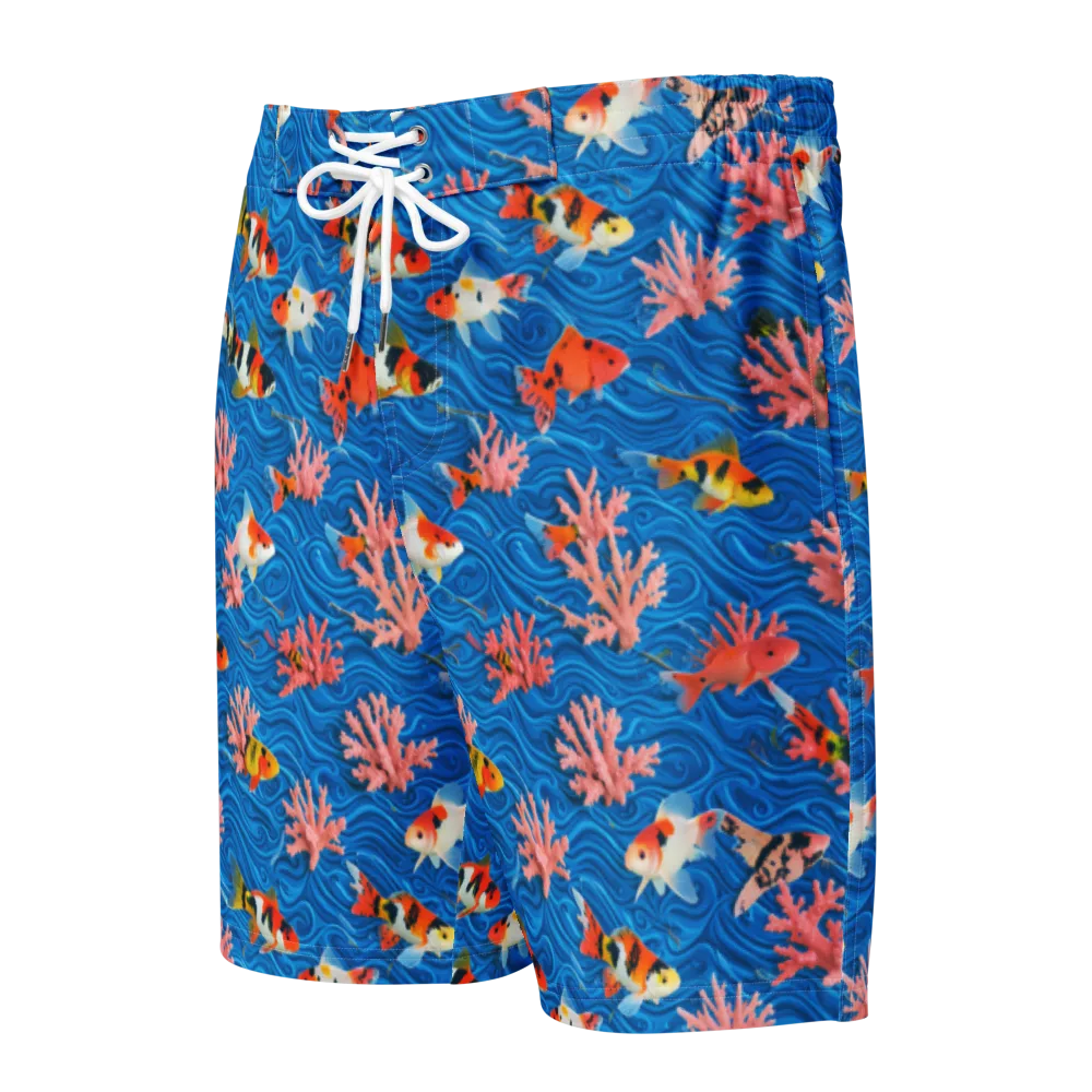 Neon Reef on Men's Board Shorts — Front