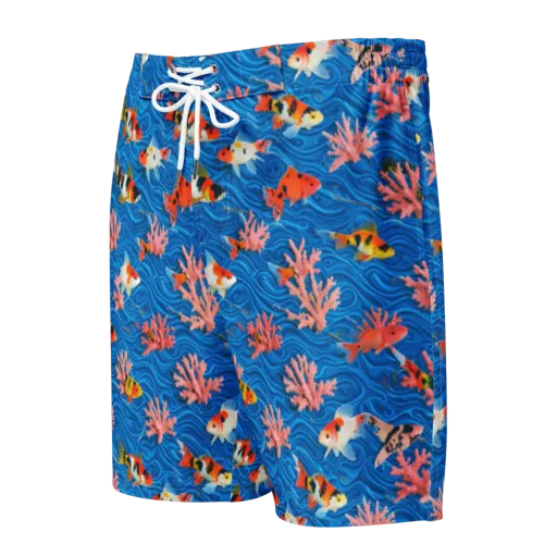 Neon Reef on a Men's Board Shorts