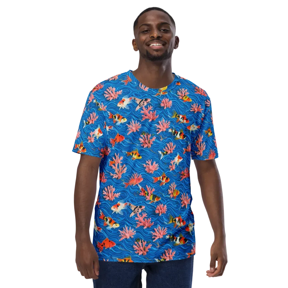 Neon Reef on Men's Crew Neck T-Shirt — Front