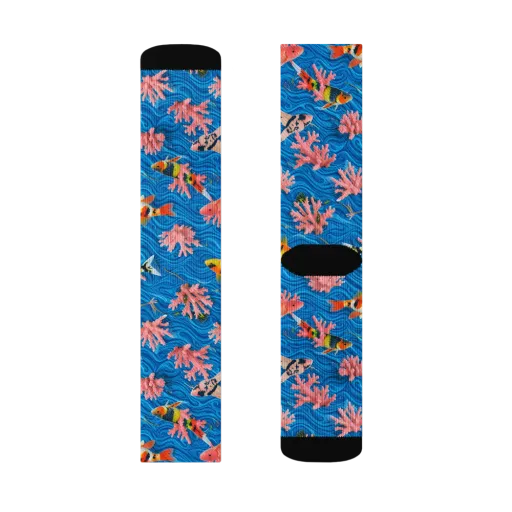 Neon Reef on a Socks
