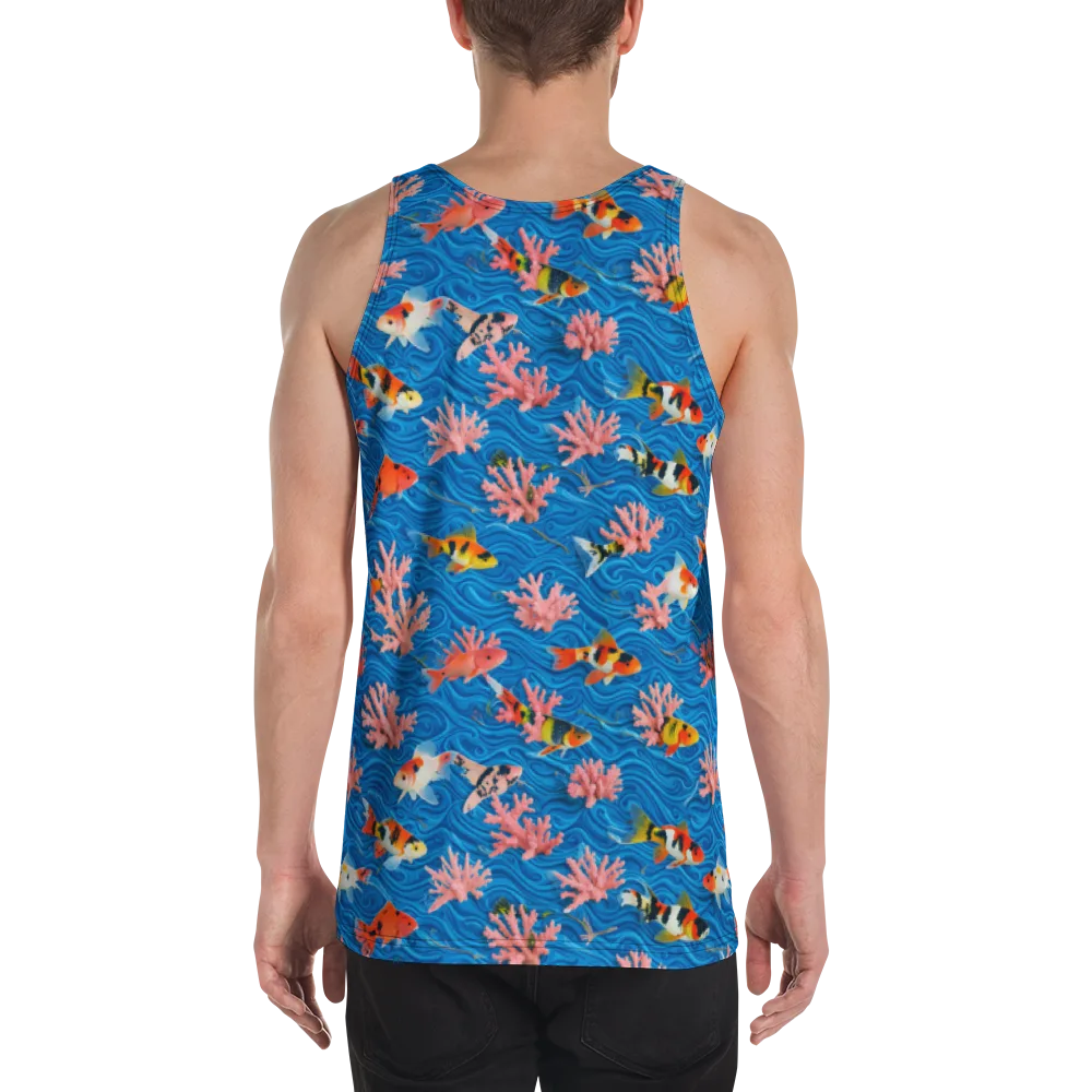 Neon Reef on Men's Tank Top — Back