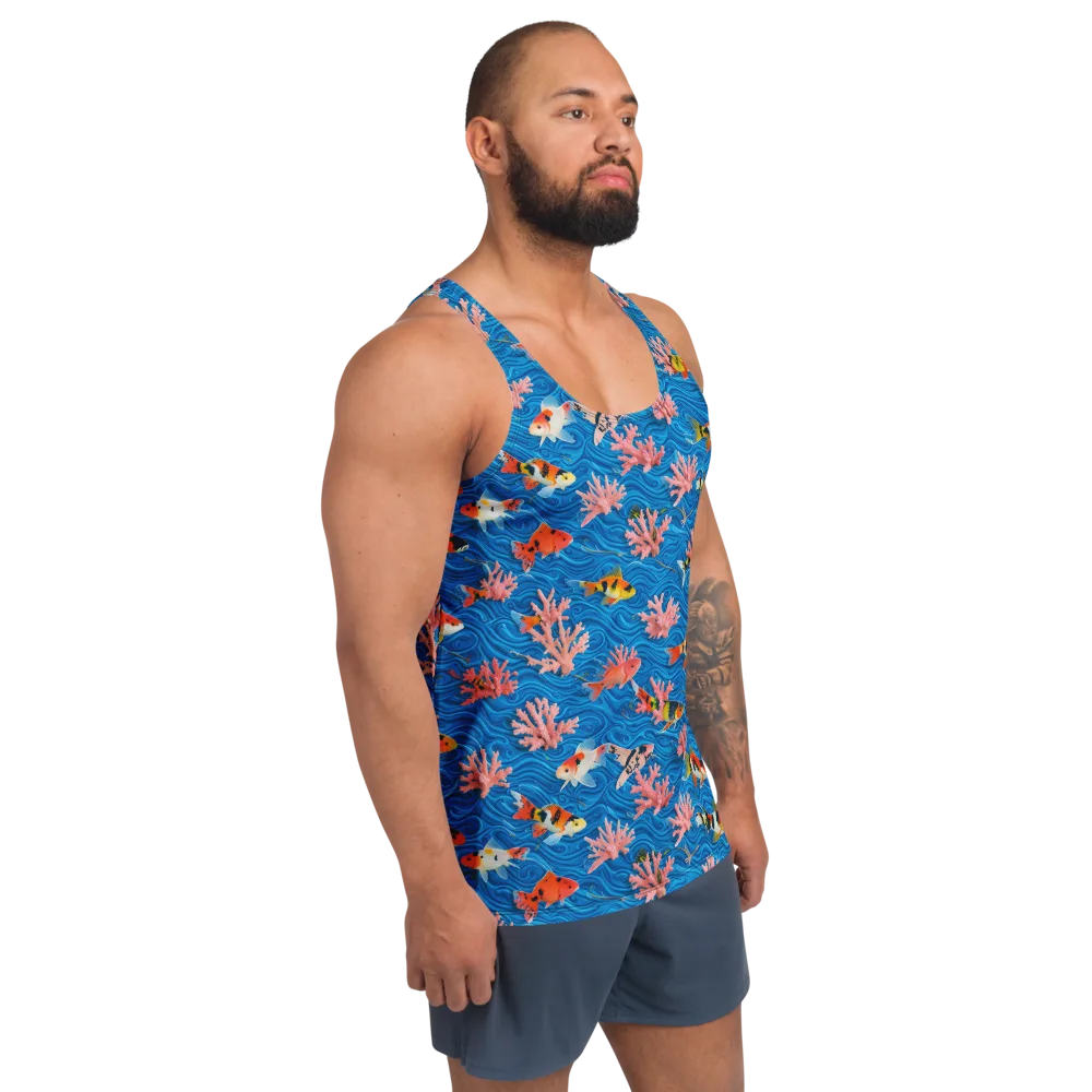 Neon Reef on Men's Tank Top — Right Front