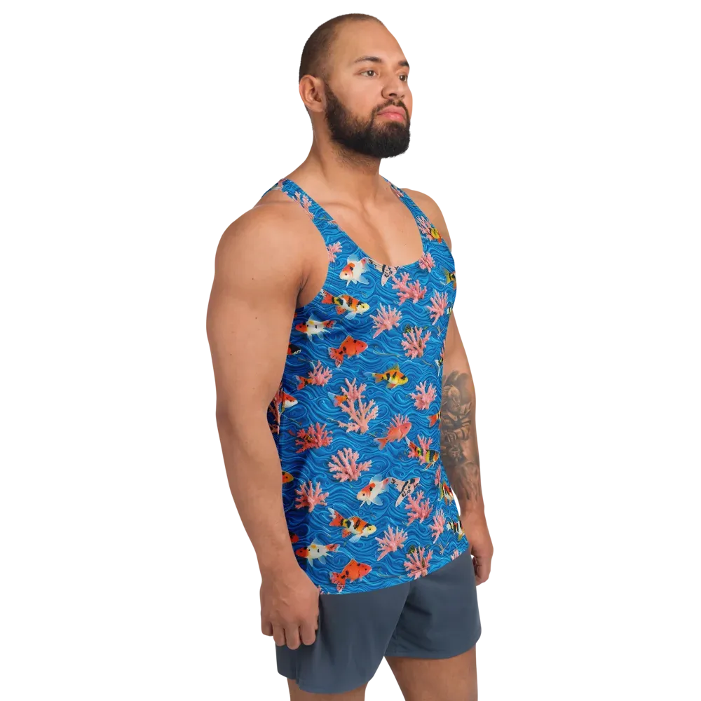 Neon Reef on Men's Tank Top — Right Front