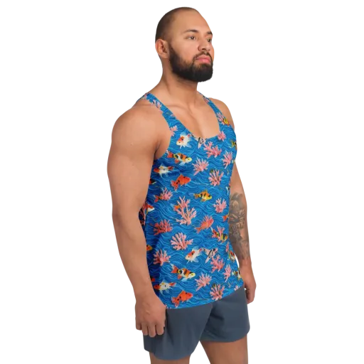 Neon Reef on a Men's Tank Top