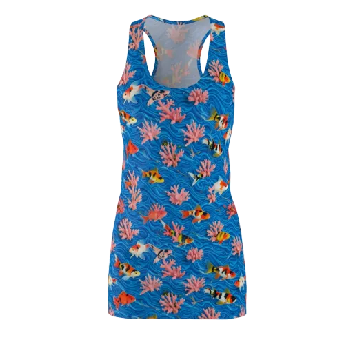 Neon Reef on a Racerback Dress