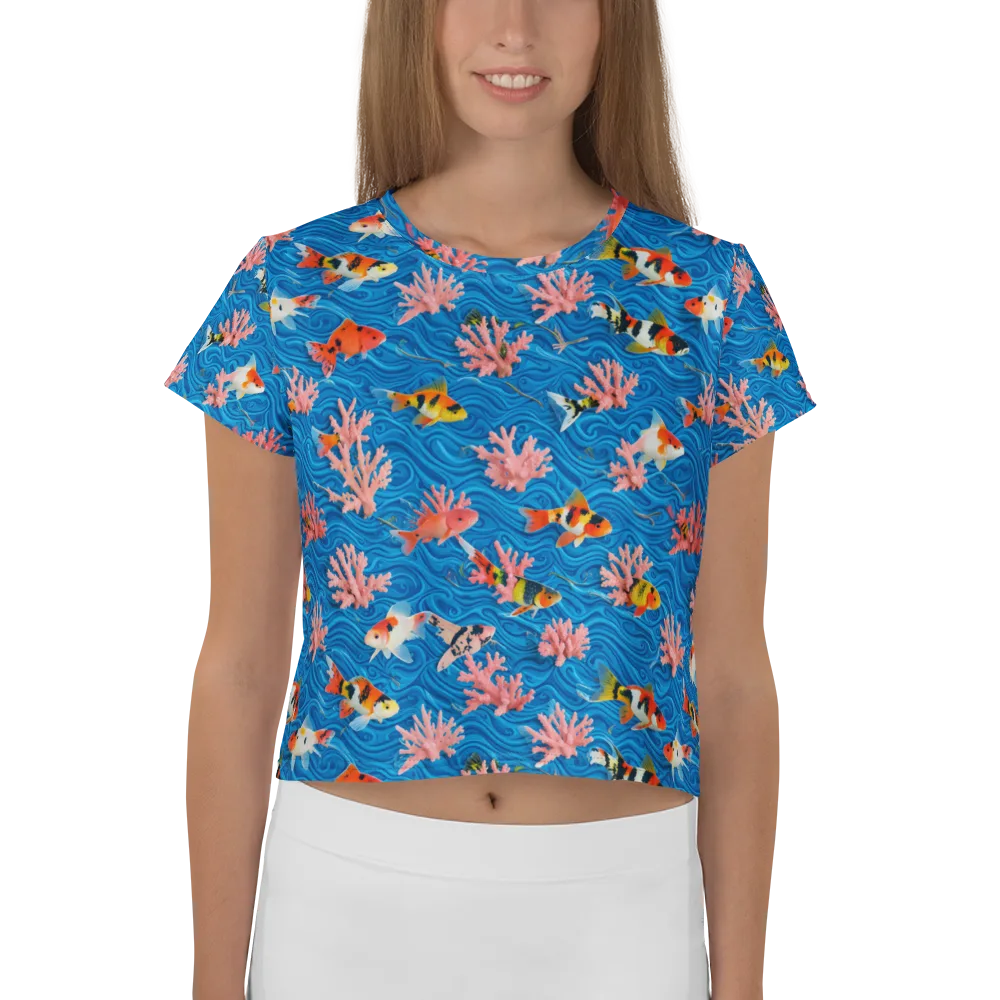 Neon Reef on Crop Tee — Front