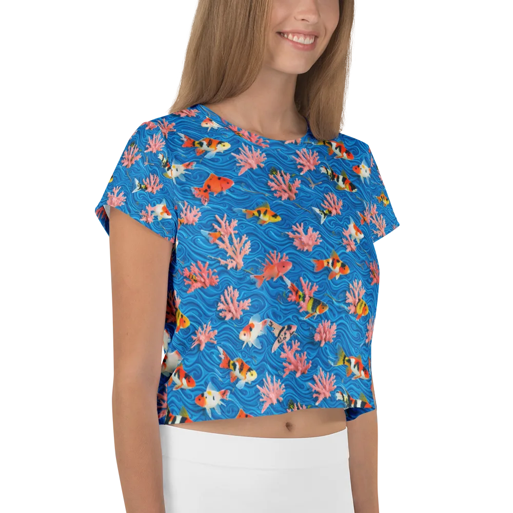 Neon Reef on Crop Tee — Right