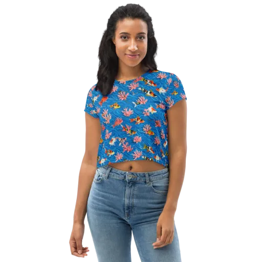 Neon Reef on a Crop Tee
