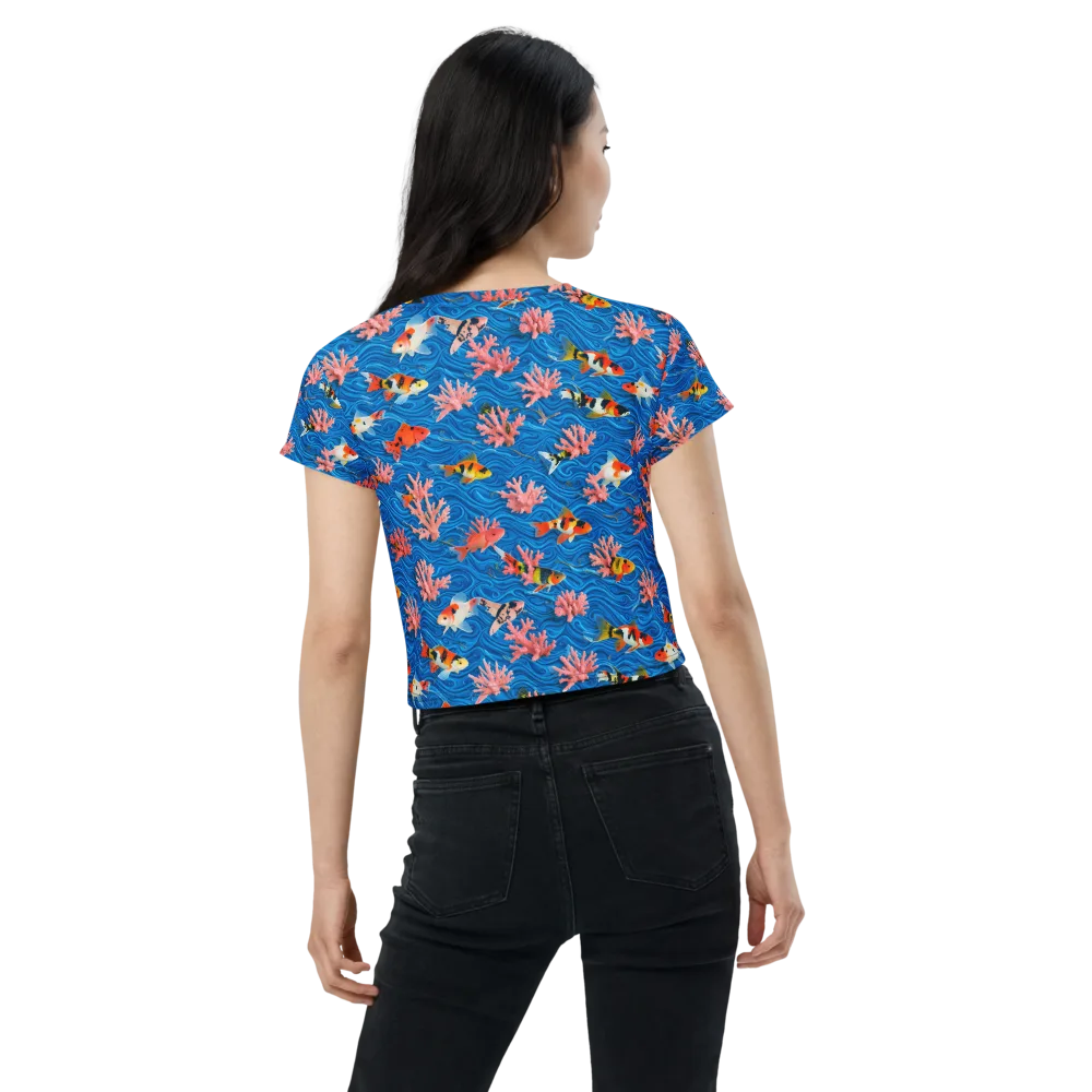 Neon Reef on Crop Tee — Back