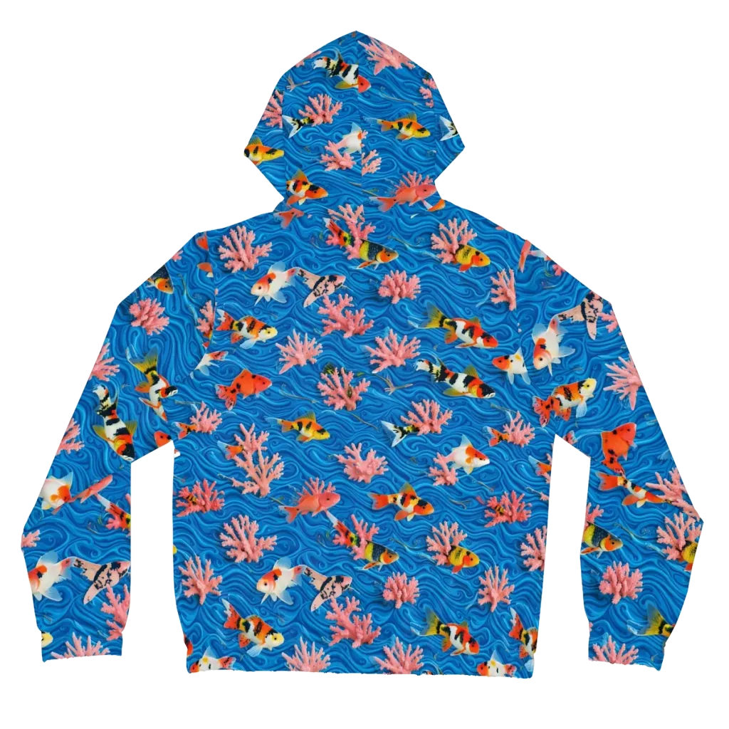 Neon Reef on Women's Full-Zip Hoodie — Back