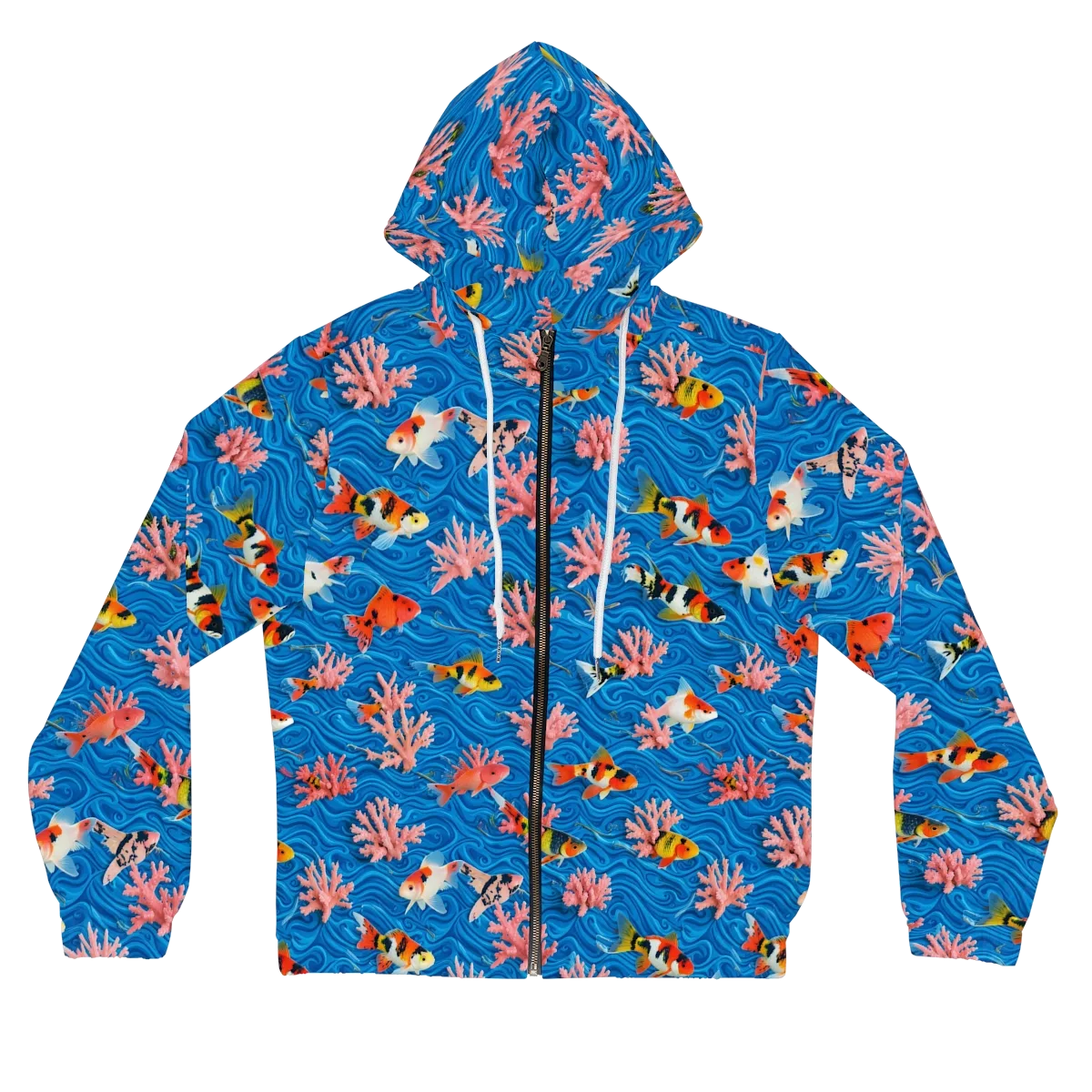 Neon Reef on Women's Full-Zip Hoodie — Front