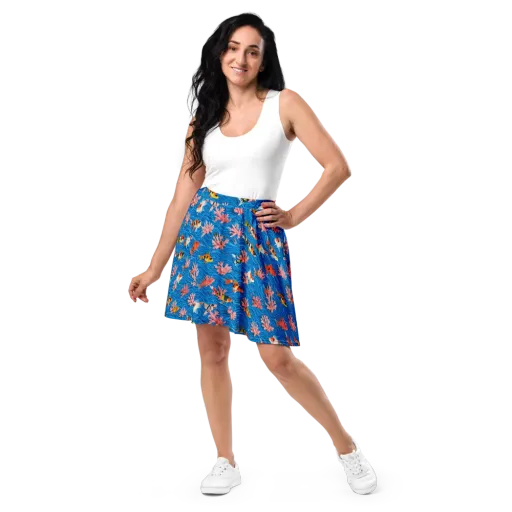 Neon Reef on a Skater Skirt