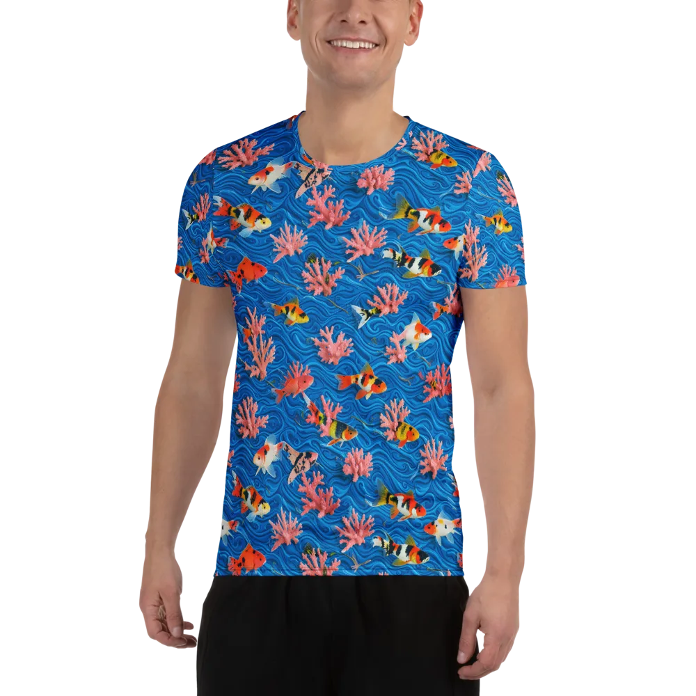 Neon Reef on Men's Athletic T-Shirt — Front