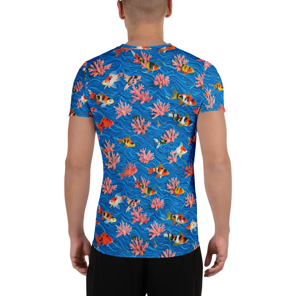 Neon Reef on Men's Athletic T-Shirt — Back