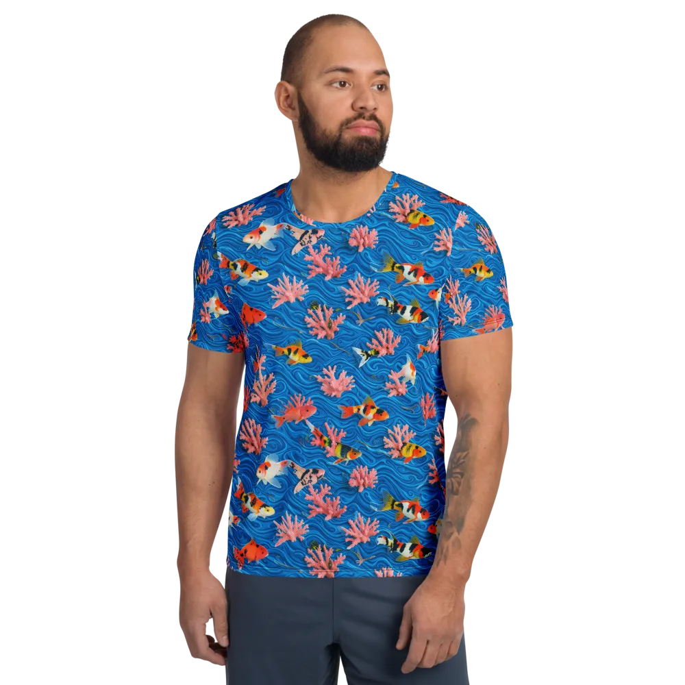 Neon Reef on Men's Athletic T-Shirt — Front