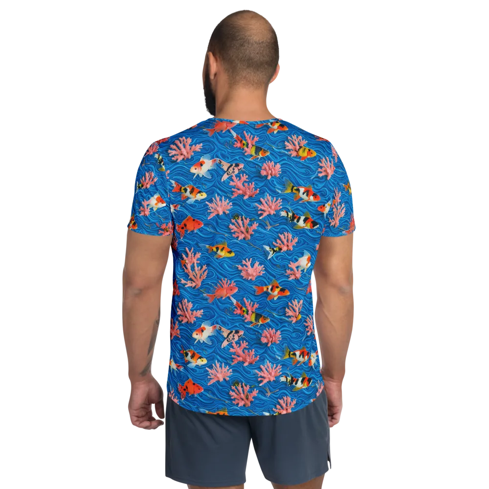 Neon Reef on Men's Athletic T-Shirt — Back