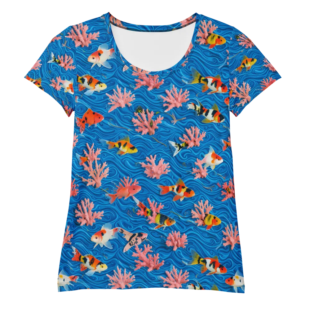 Neon Reef on Women's Athletic T-Shirt — Front