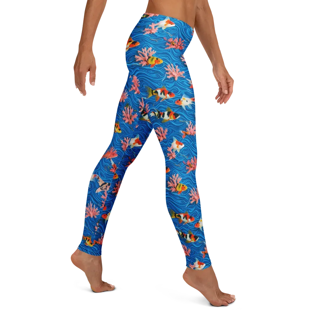 Neon Reef on Leggings — Right
