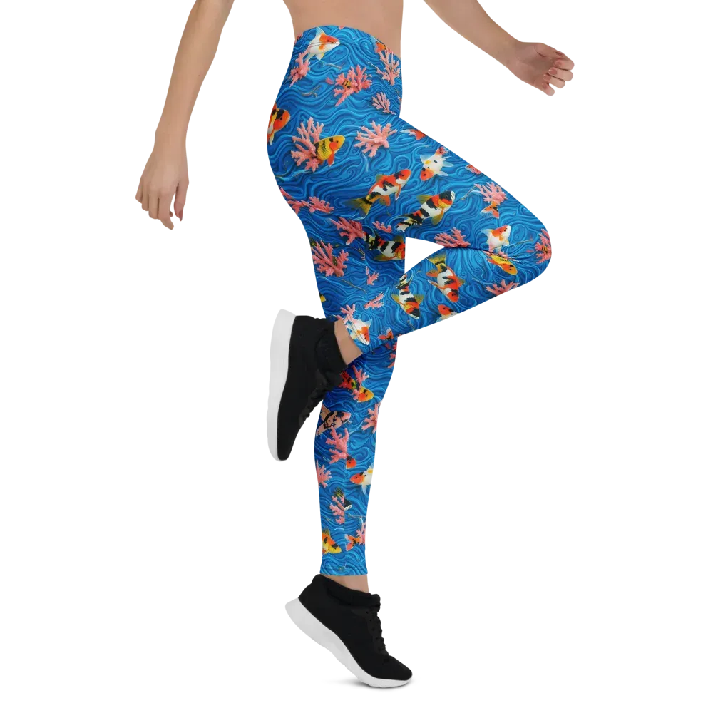 Neon Reef on Leggings — Right
