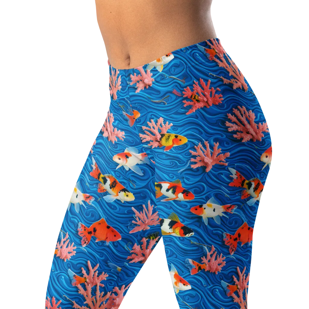 Neon Reef on Leggings — Left Front