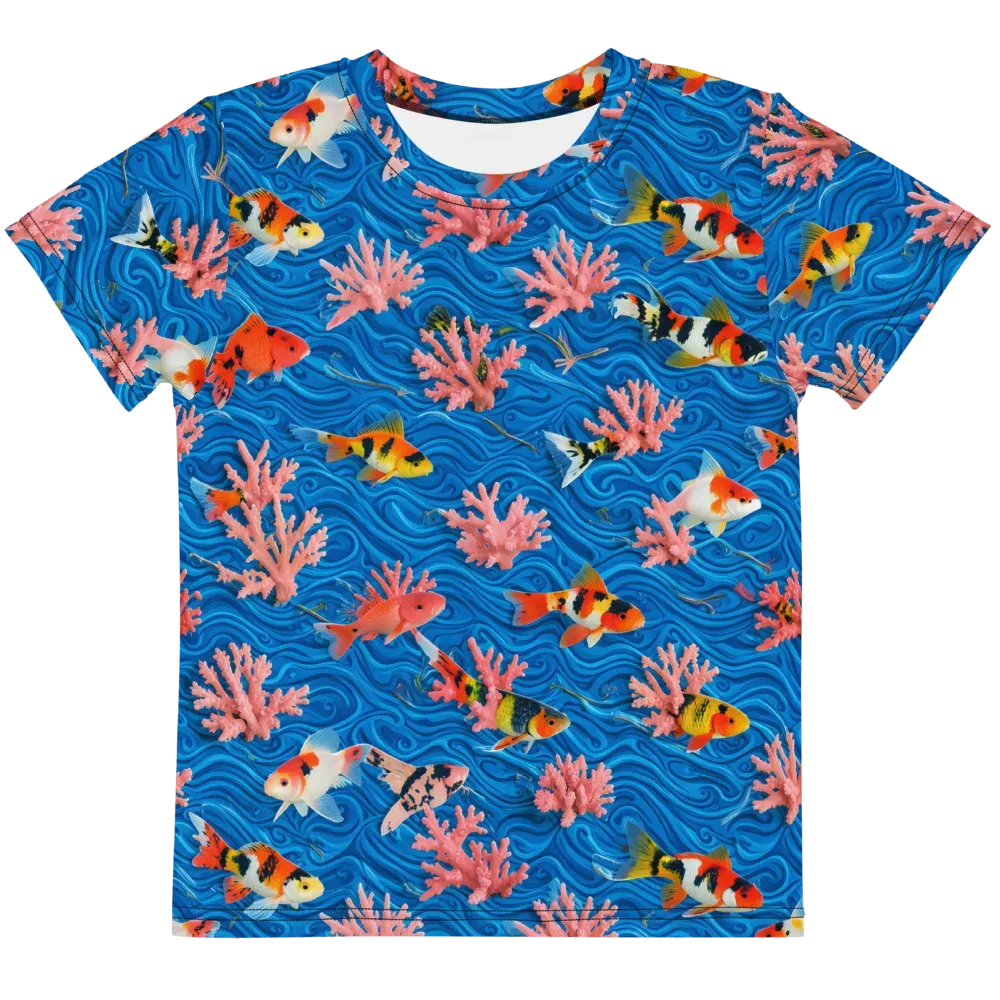 Neon Reef on Kids Crew Neck T-Shirt — Front