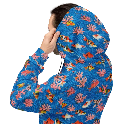 Neon Reef on a Hoodie