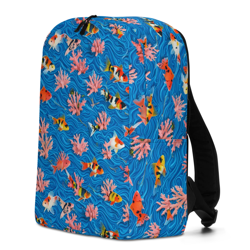 Neon Reef on Minimalist Backpack — Left