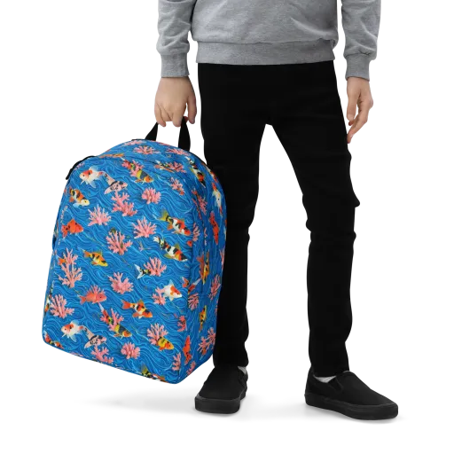 Neon Reef on a Minimalist Backpack