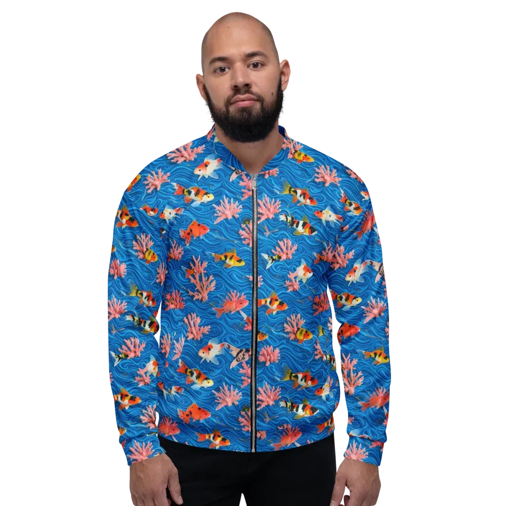 Neon Reef on Bomber Jacket — Front